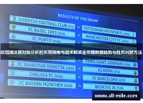 欧冠淘汰赛对阵分析的实用指南与战术解读全攻略数据趋势与胜负判断方法